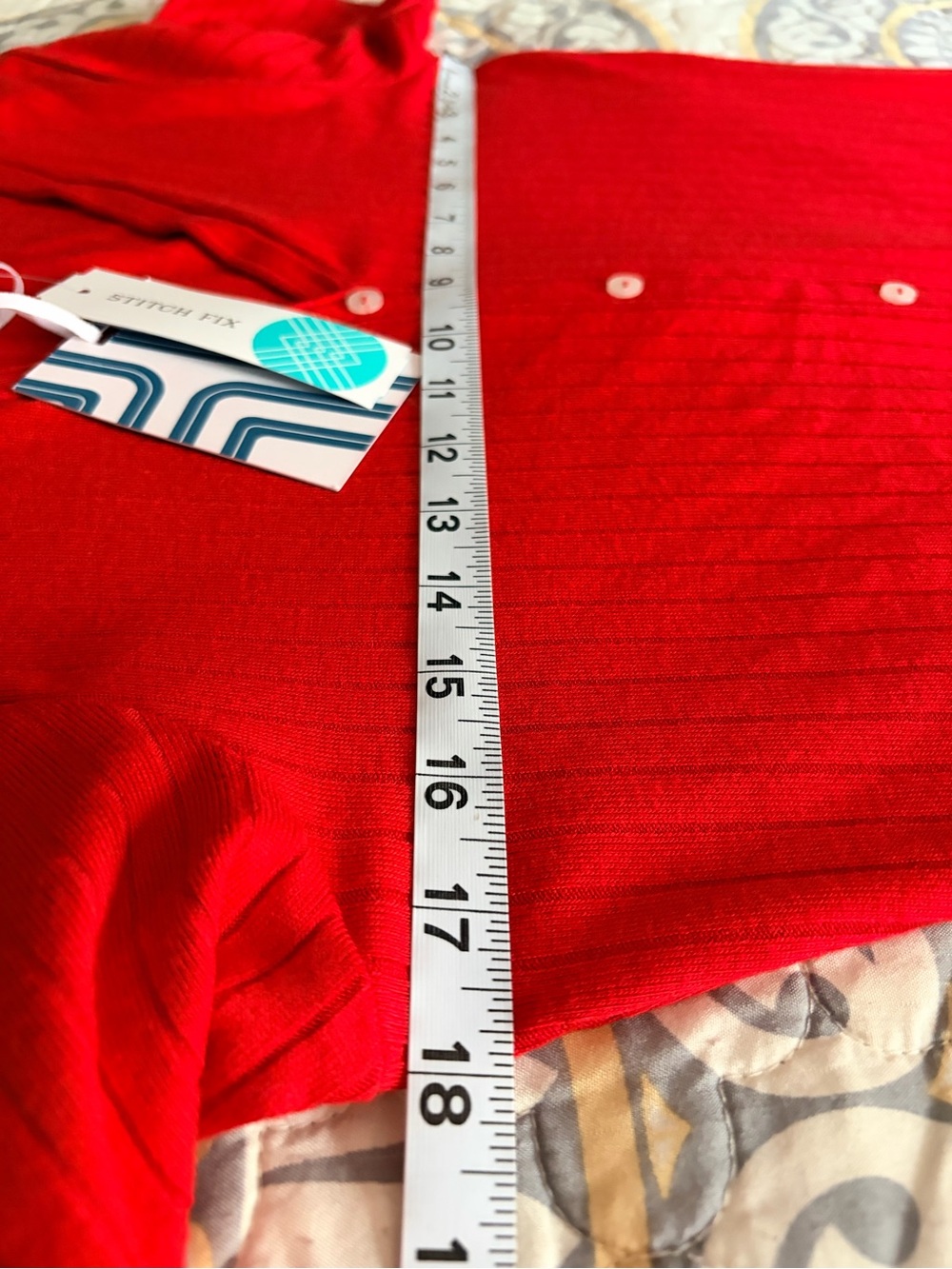 NWT Market & Spruce Red Button Front V Neck Short Sleeve stretchy MIDI Dress, M - Picture 8 of 10